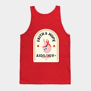 Faith & Hope Aids / HIV+ Awareness Design Tank Top